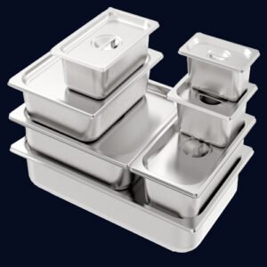 Metrotel Stainless Steel GN Pan with Lid – Premium Gastronomy Pan